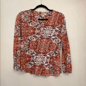 Lucky Brand Medallion Print top